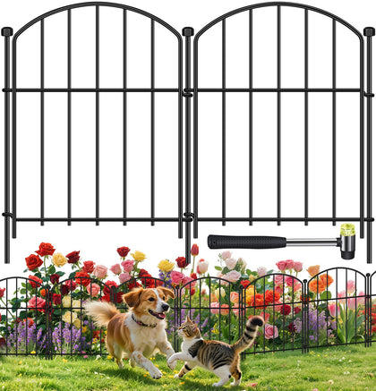 Mgjaa arched garden fence panel decorative barrier for flower beds