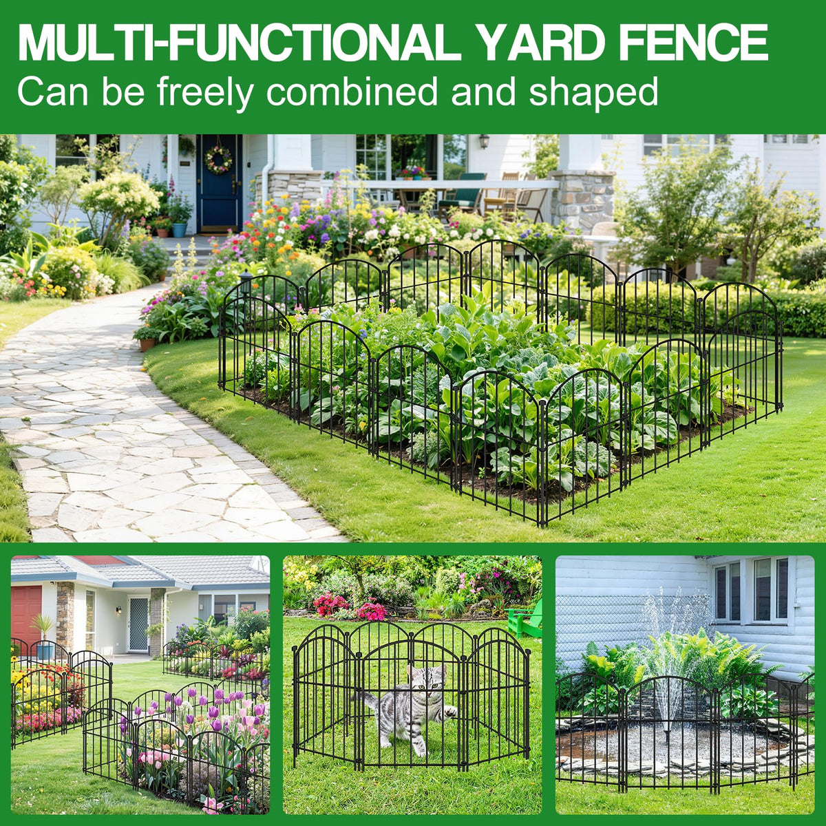 Mgjaa durable garden barrier protects vegetables and beds without digging