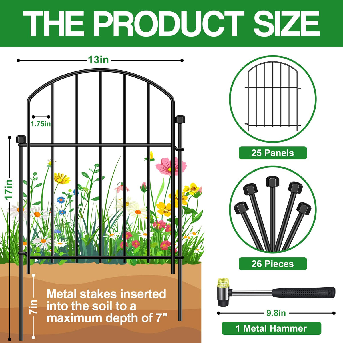 Mgjaa no-dig install kit with 25 panels for quick setup