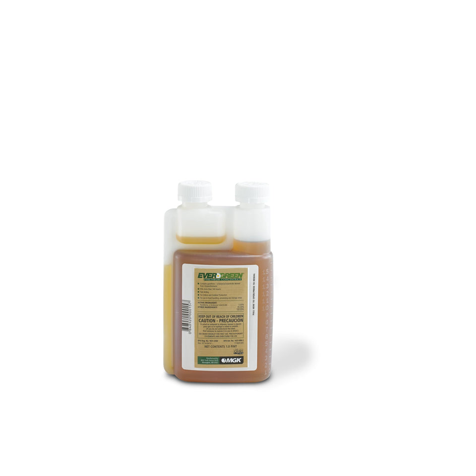 MGK Evergreen Pyrethrum Concentrate bottle for natural pest control at home or farm