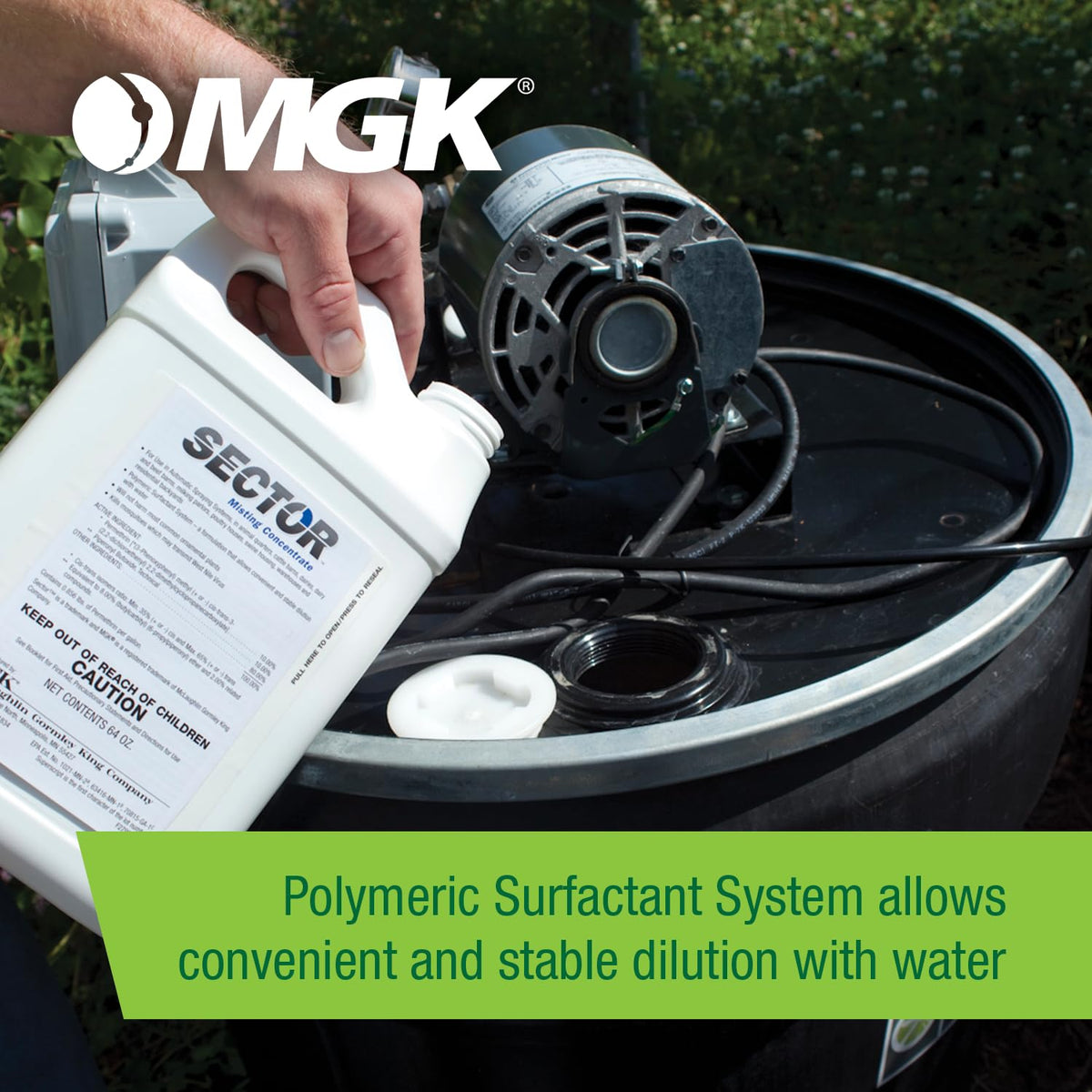 Outdoor patio setup with Sector Concentrate deterring flying pests