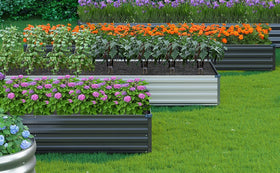 MGNO galvanized finish resists weather, ensuring durable outdoor beds