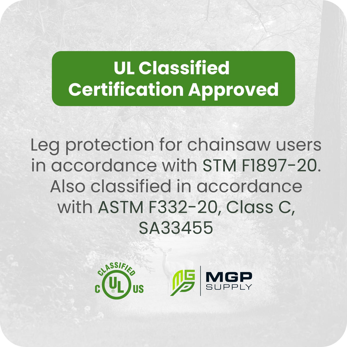 MGP SUPPLY unisex chainsaw pants with ergonomic straps for comfortable wear
