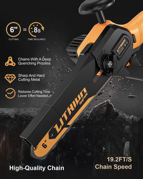 MGYM chainsaw with safety switch and splash guard for safer operation