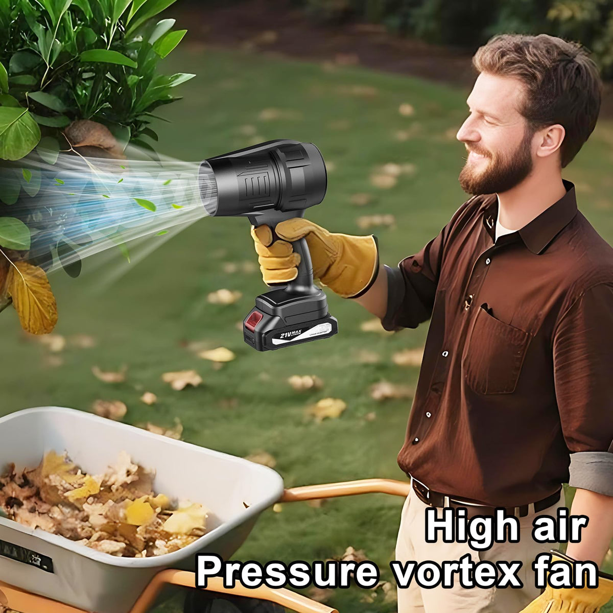 MGYM light snow removal on a doorstep with compact tool