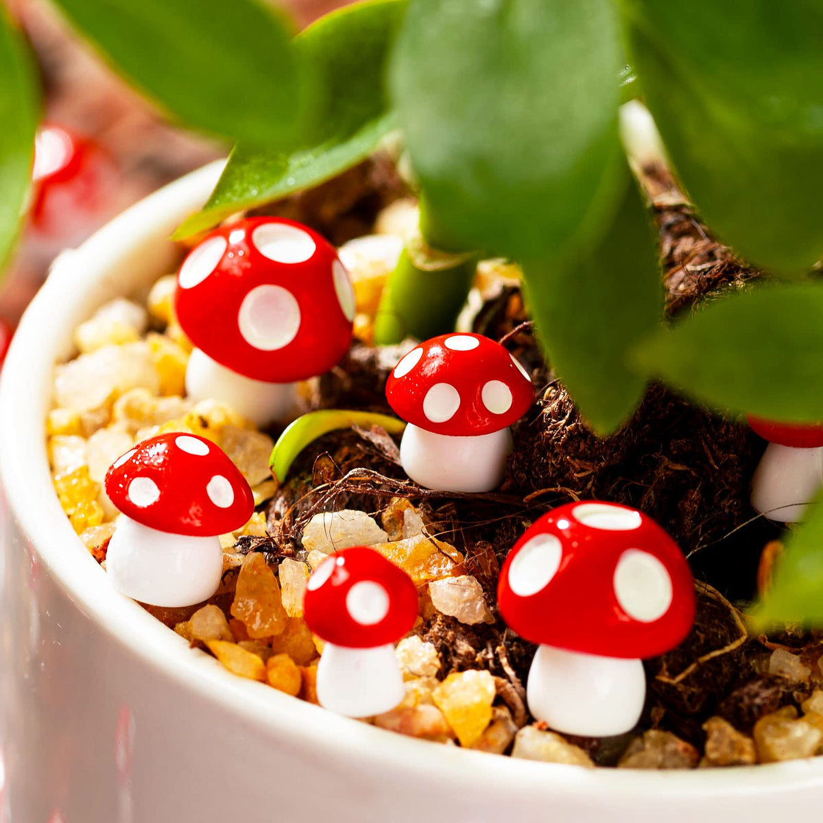 MGZTTHW bonsai-toppers vivid resin mushrooms for plant accents