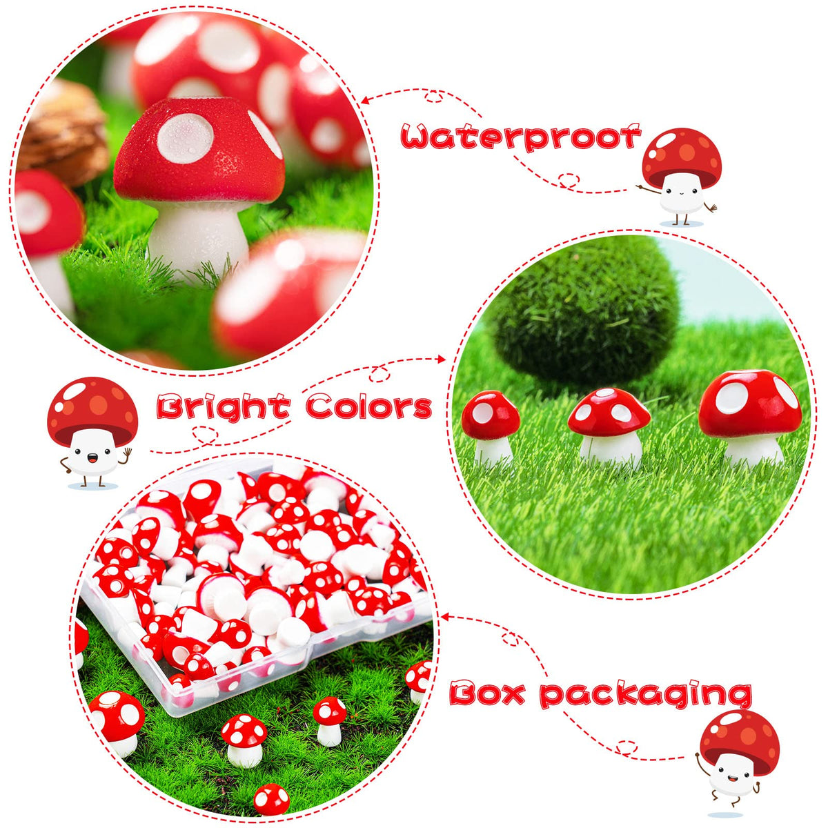 MGZTTHW mushroom cake toppers for decorative desserts and celebrations