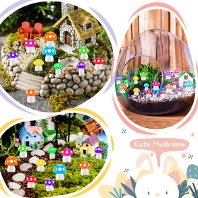 MGZTTHW tiny mushrooms enhance decorative crafts and Easter displays.