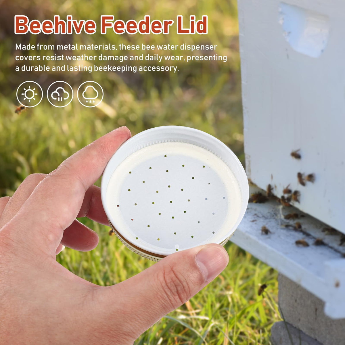 MHFOOU sugar syrup feeder lid helps keep feeding tidy and protected
