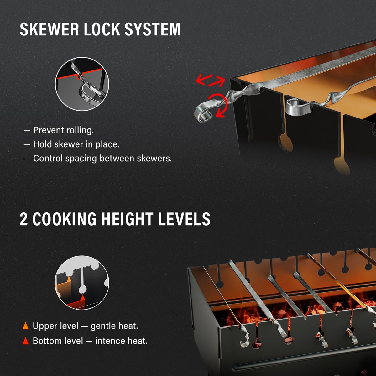 MHH lightweight portable grill ideal for camping.