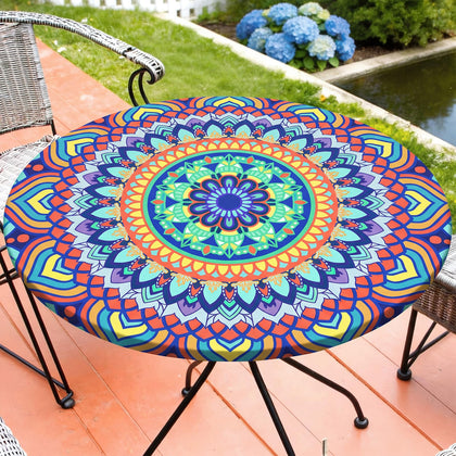 MHJY round tablecloth with elastic edge for a snug fit on round tables
