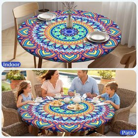 MHJY round tablecloth versatile for indoor and outdoor use