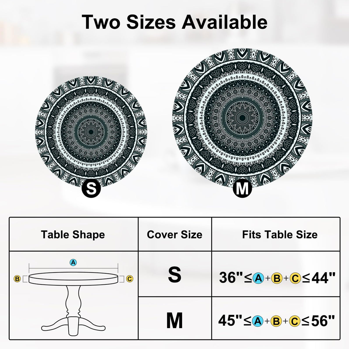 MHJY size M fits 45–56 inch tables for full protection.