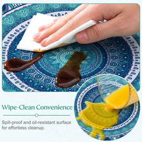 MHJY wipe-clean fabric for quick spill cleanup.