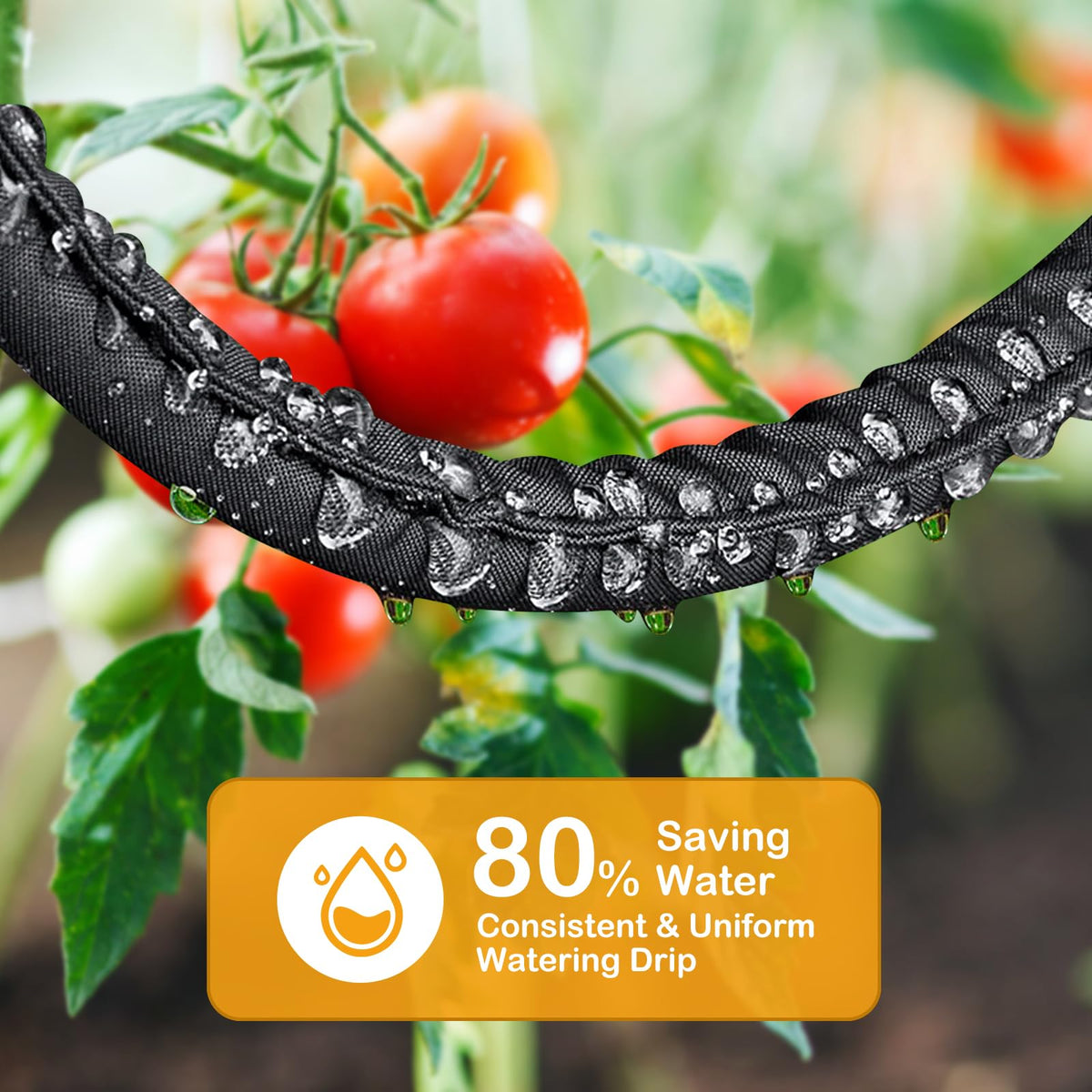 MHMHM flat soaker hose 20ft with double-layer durability for long-lasting irrigation.