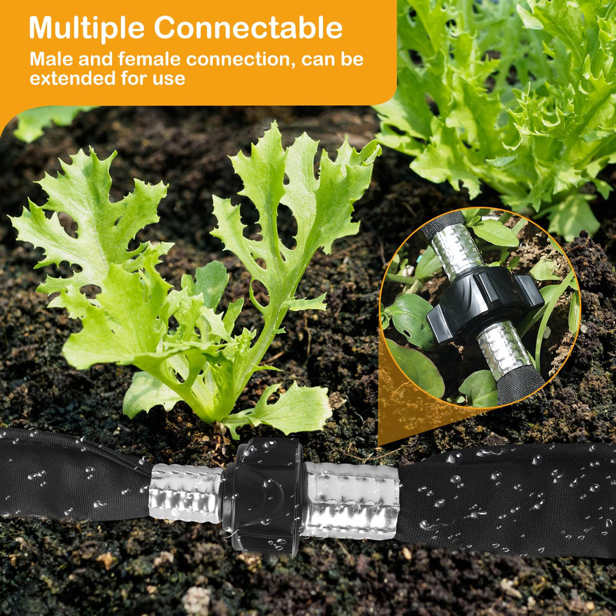 MHMHM Flat Soaker Hose lightweight design enables quick repositioning.