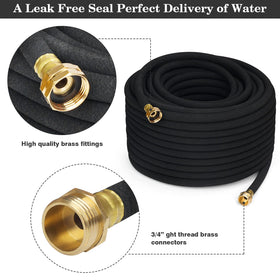 MHMHM solid brass connector ensures tight, leak-free hose connections.