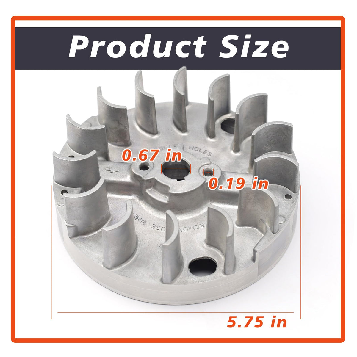 One-year warranty label for Mhrxusd flywheel replacement