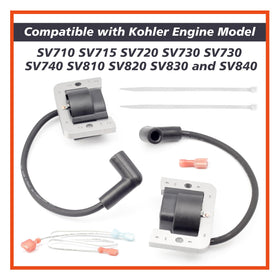 Mhrxusd ignition coil 24-584-31-S, installation-ready for Kohler Courage twins.