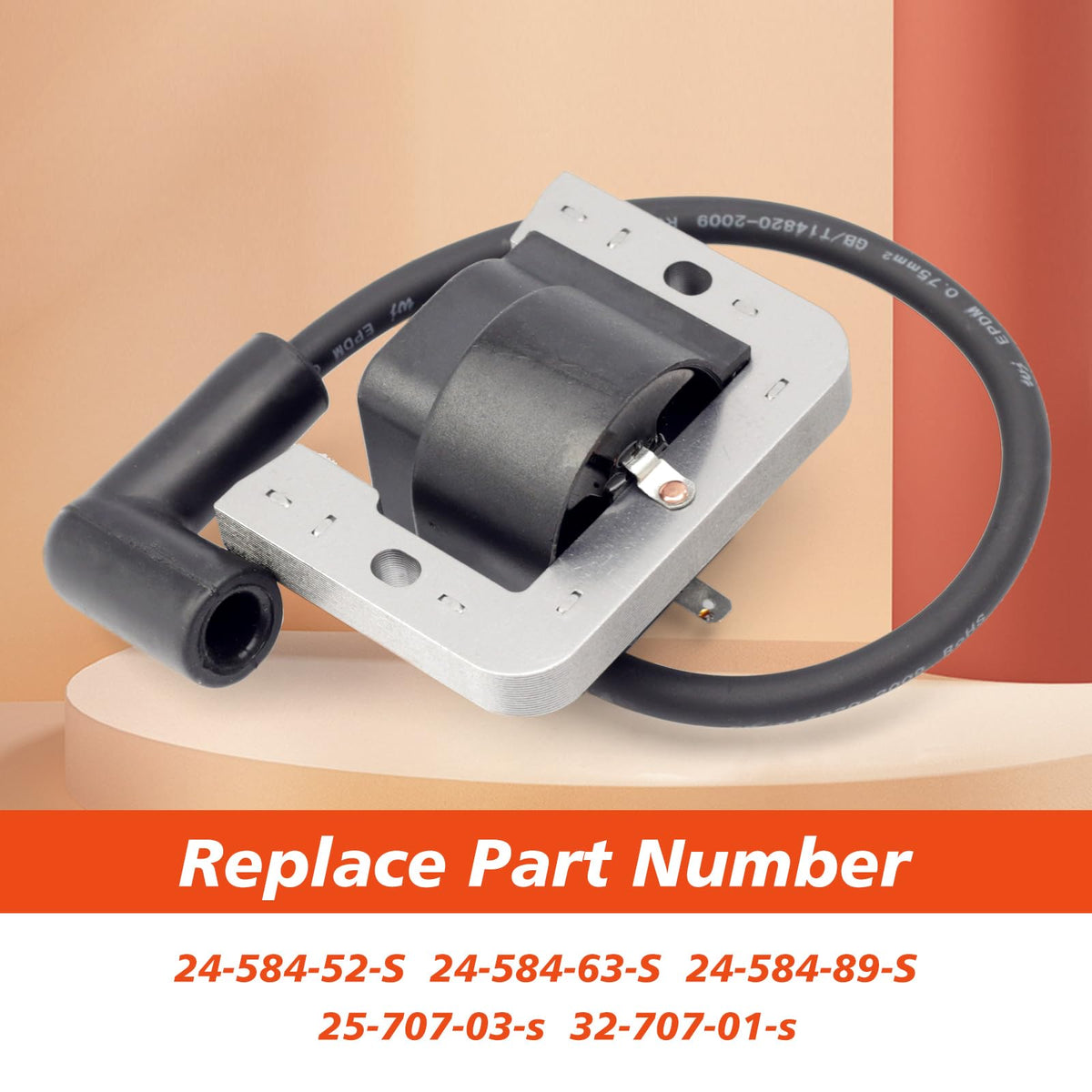 Mhrxusd ignition coil 24-584-63-S, replacement part for CH740/CH750 twin engines.