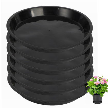 MHXWNHA 12-inch plant saucer pack six catching drainage to protect floors.