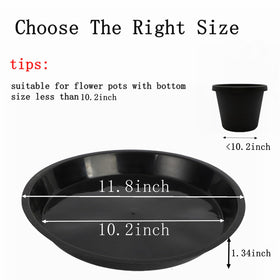 MHXWNHA black plastic plant tray durable for indoor and outdoor use.