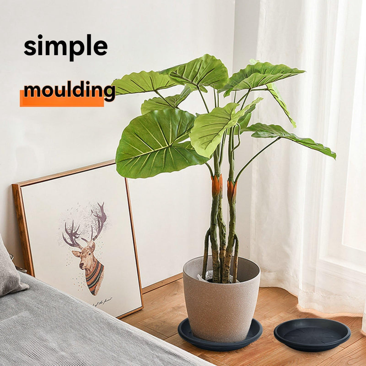 MHXWNHA outdoor-friendly tray fits various pot sizes and decor.
