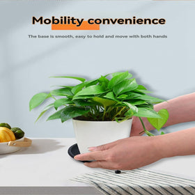 MHXWNHA PP material saucer lightweight yet sturdy for heavier planters.