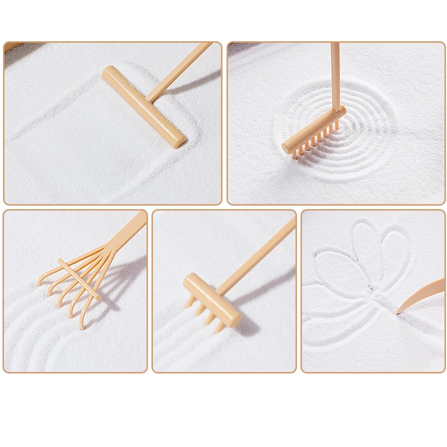 Compact sandbox tools ideal for teahouse or bookshelf decor.