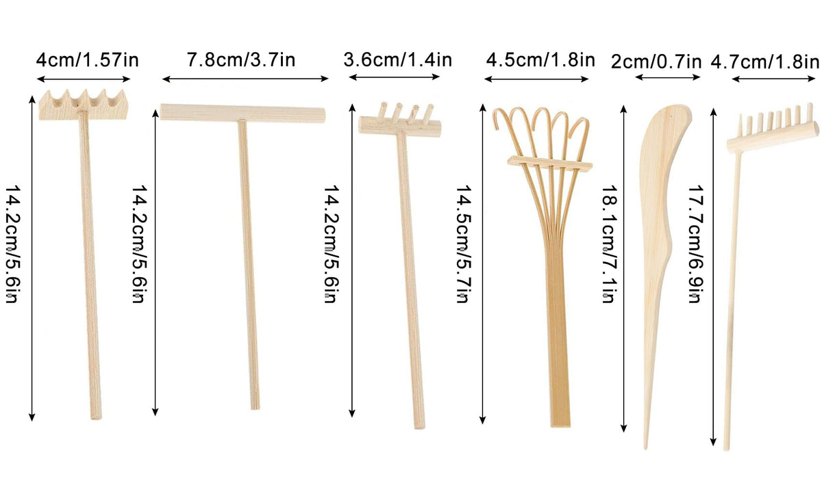 MHYGKTXRA mini zen garden rake wave style for mindful focus