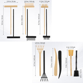 MHYGKTXRA beige plastic zen garden tools for precise line work and waves.