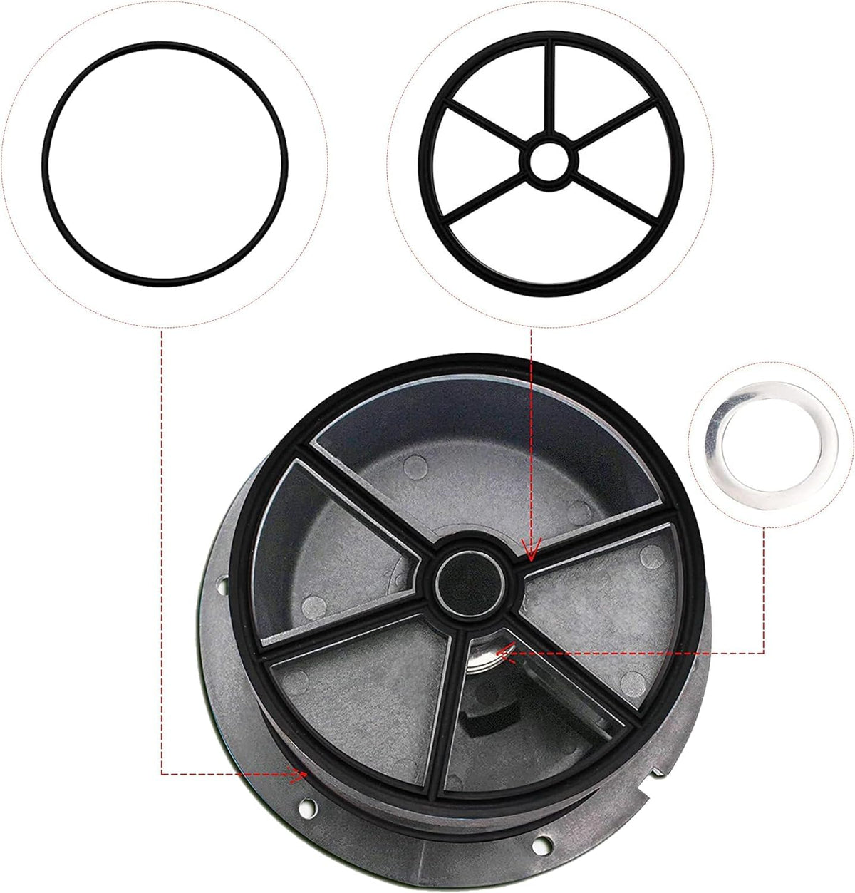 MHYYT Small Rubber Washer for SP0710L completes a thorough gasket set for leaks-free operation.
