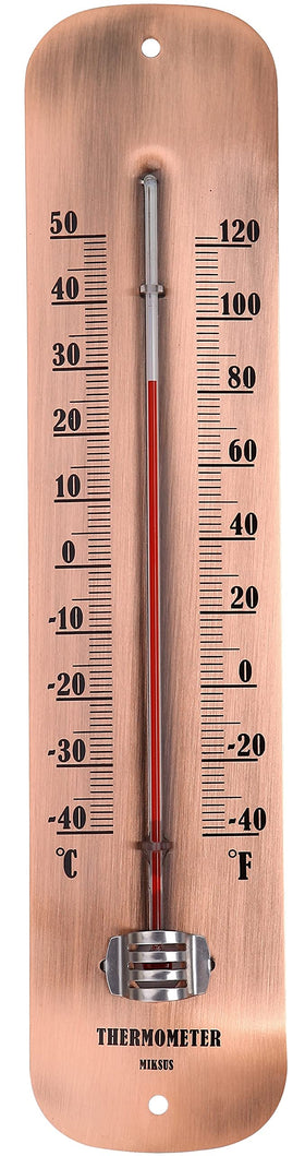 MIKSUS 12.2 inch thermometer showing large numbers for quick outdoor readings