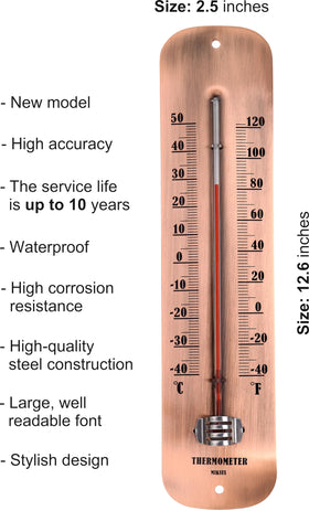 MIKSUS garden and patio display thermometer as decorative and functional
