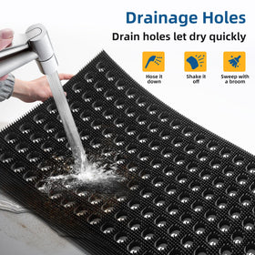 Mibao all-weather dirt-trapper doormat keeps indoor floors dry and clean.