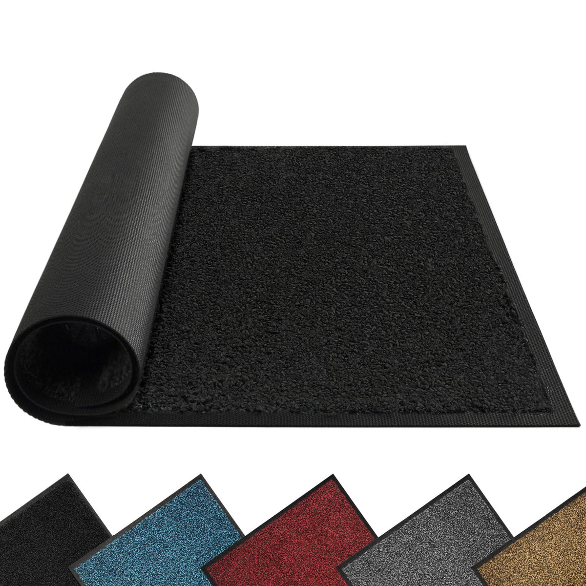 Mibao Dirt Trapper Door Mat 30x18 in black absorbs moisture and traps dirt at the threshold.