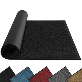 Mibao Dirt Trapper Door Mat 30x18 in black absorbs moisture and traps dirt at the threshold.