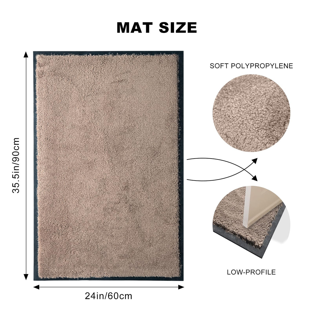 Close-up of Mibao Dirt Trapper's absorbent polypropylene yarn.