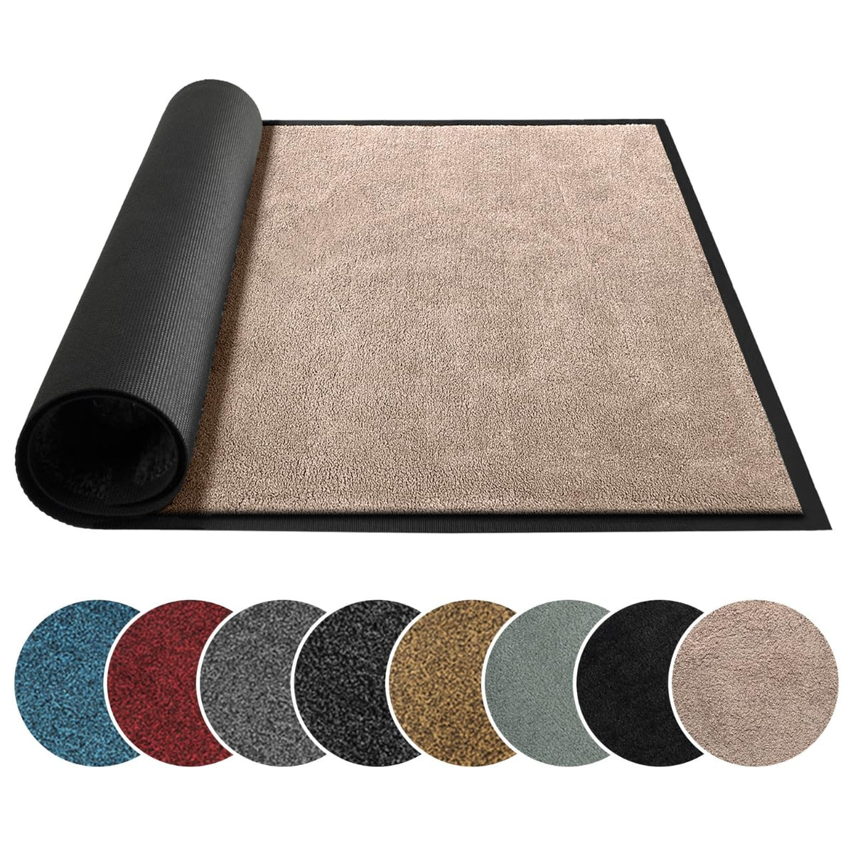 Mibao Dirt Trapper door mat at the front door captures dirt and moisture efficiently.