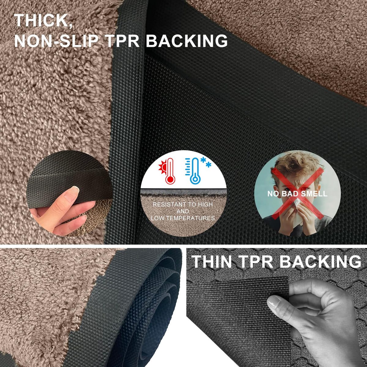 Mibao Dirt Trapper non-slip backing keeps floors safe.