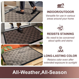 Mibao wide entryway mat with low-profile design