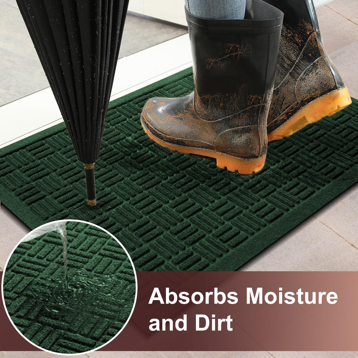Mibao easy-clean doormat for quick vacuuming or washing.