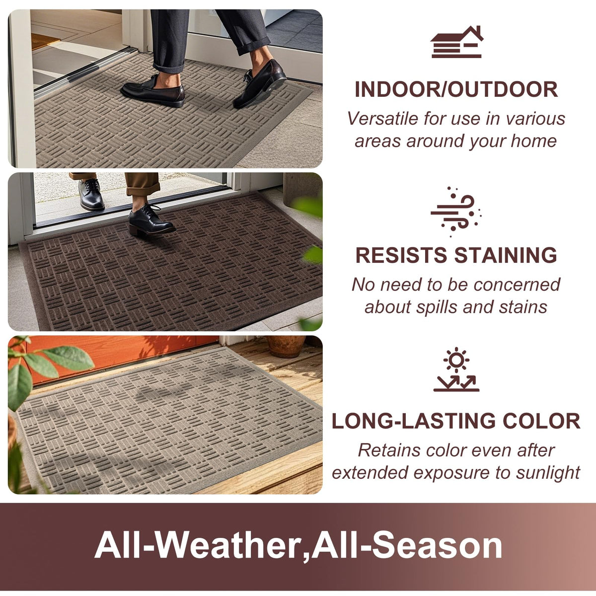 Mibao easy clean doormat rinse and dry for quick maintenance