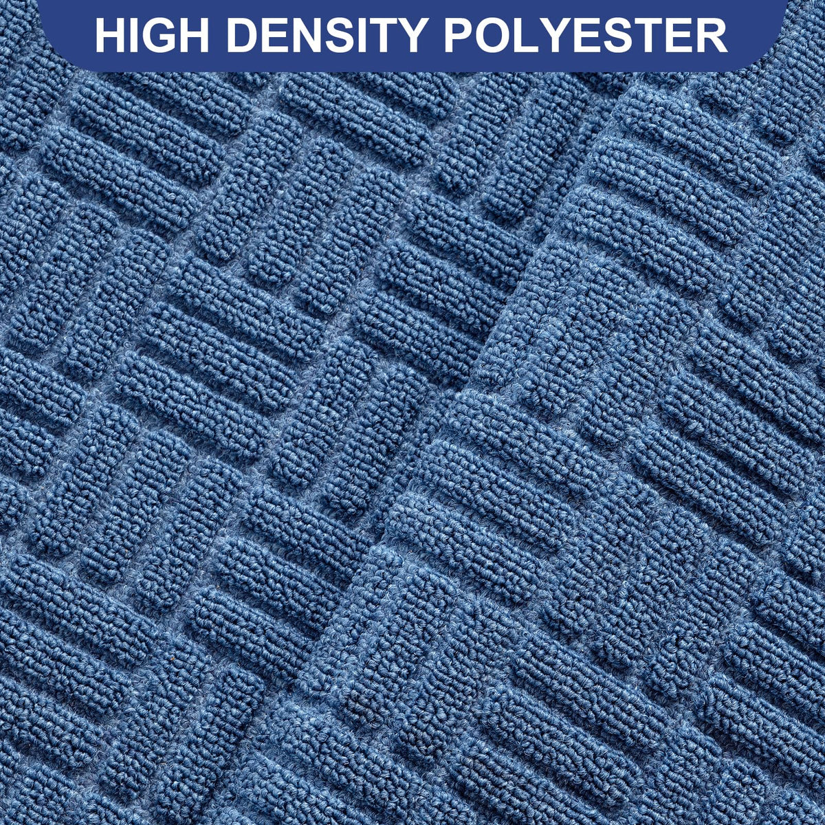 Mibao 29.5x17 blue front door mat compliments exterior and interior décor.