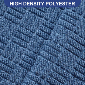 Mibao 29.5x17 blue front door mat compliments exterior and interior décor.