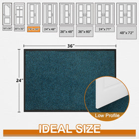 Mibao Front Door Mat absorbent blue entry mat soaks up moisture