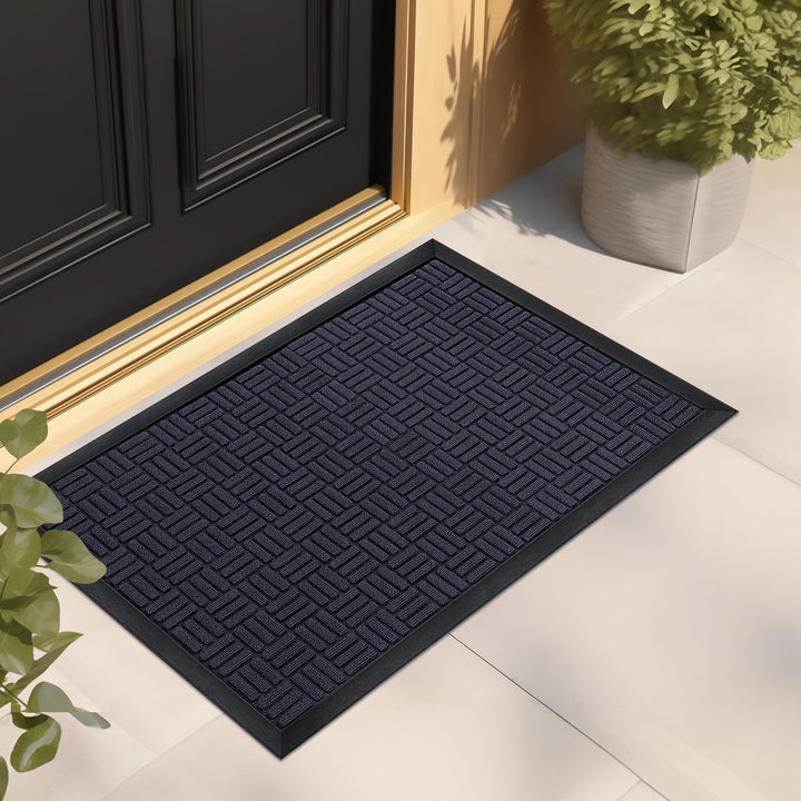 Mibao front door mat absorbs moisture to keep entryways clean and dry.