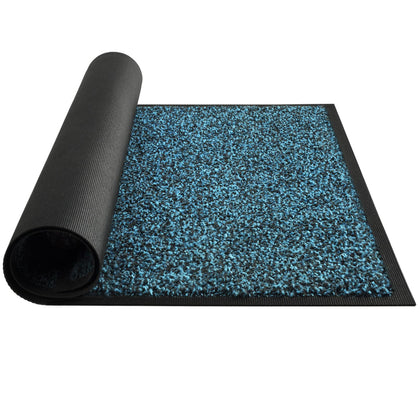 Mibao front door mat dirt-trapper blue traps dirt at entry to keep floors clean.