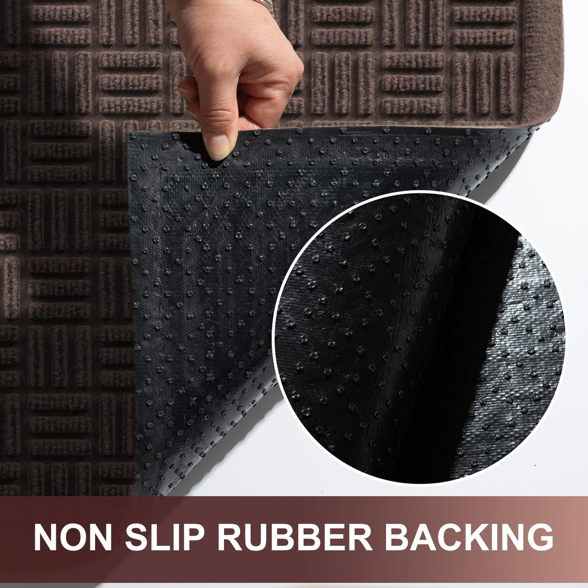 Mibao front door mat low-profile 1/4-inch fits under doors.