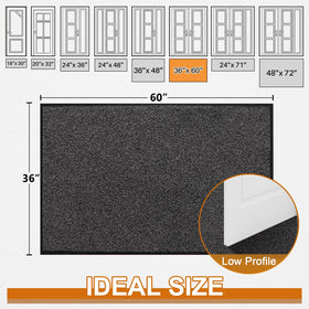 Mibao front door mat moisture-absorbent surface keeps entryway dry.